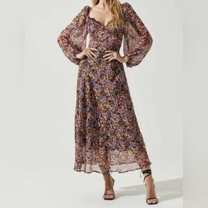 ASTR THE LABEL Sylvie Bustier Corset Floral Maxi Dress size M NWOT